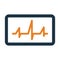 Pulse, cardiogram, chart, dotted, heart, heartbeat, graph icon. Simple vector design