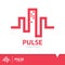 Pulse condominium icon symbol