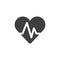 Pulse hearbeat medical icon simple flat illustration