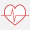 Pulse heartbeat icon line