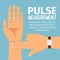 Pulse measurement illustration for medical poster