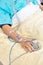 Pulse Oximeter Attached To Patient\'s Finger