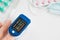 Pulse Oximeter finger digital device to measure oxygen saturation in blood