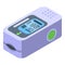 Pulse oximeter icon, isometric style