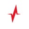 Pulse vector icon heartbeat medical cardiology sign