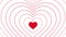 Pulsing red graphic heart icon with animated loop moving background, can be used for Valentines or Mother`s Day