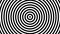 Pulsing striped center circles minimal black and white background loop. Hypnotic concentrate seamless backdrop. Attracting