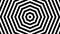 Pulsing striped center octagon minimal black and white background loop. Hypnotic octagonal concentrate seamless backdrop.