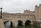 Pulteney bridge in Bath on a cloudy day