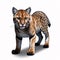 puma isolated on a white background.