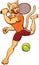 Puma playing tennis