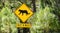 Puma sign wild animals crossing woodlands next 10 miles usa road sign