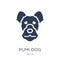 Pumi dog icon. Trendy flat vector Pumi dog icon on white background from dogs collection