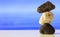 Pumice rocks stack on blue sea background