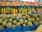 Pumkins many  in kiosk for sell in preveza greece colors