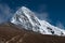 Pumori, Kala Patthar and cloudy sky in Himalayas