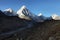 Pumori and Lingtren peaks view