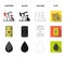 Pump, barrel, drop, petrodollars. Oil set collection icons in cartoon,black,outline,flat style vector symbol stock