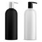 Pump bottle. Cosmetic dispenser for shampoo, gel