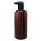 Pump bottle mockup. Brown dispenser package soap