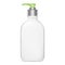 Pump Bottle. White Plastic Cosmetic Dispenser Jar