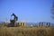 Pump Jack Oil Well with Longs Peak and tank farm