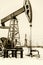 Pump jack and wellhead in the oilfield