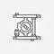 Pump Mixing Unit vector concept icon in outline style