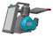 Pump operated sprayer vector or color illustration