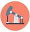 Pumpjack Isolated Color Vector icon that can be easily modified or edit