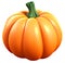 Pumpkin 3d art, 3d stylized cartoon illustration for Thanksgiving. 3d rendered model of pumpkin