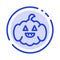 Pumpkin, American, Usa Blue Dotted Line Line Icon