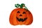 Pumpkin applique on a white background Halloween. Space for text