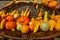 Pumpkin basket, different types and shapes