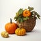 pumpkin in the basket generated by AI tool