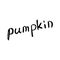 Pumpkin black inscriptions
