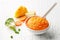 Pumpkin and carrot baby puree