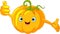 Pumpkin Character giving thumbs up