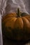 Pumpkin with cheesecloth