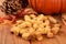 Pumpkin cornbread croutons