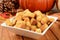 Pumpkin cornbread croutons