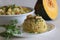 Pumpkin cottage cheese rice. One pot rice preparation with basmati rice, grated pumpkin and spices, tossed with pan fried cottage