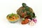 Pumpkin Curry and Garlic, shallots and kaffir lime leaves have medicinal properties.