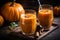 Pumpkin drink glass organic. Generate Ai