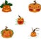 pumpkin fruit with Halloween shapes with various characters is perfect for the needs of your Halloween day