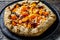 Pumpkin galette with onion and feta cheese