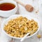 Pumpkin granola and honey