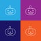 Pumpkin halloween fear outline icon. Elements of independence day illustration icon