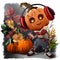 Pumpkin Halloween music lover