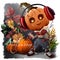 Pumpkin Halloween music lover